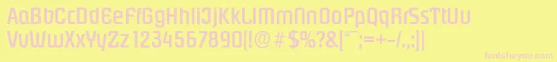 PasadenaserialMediumRegular Font – Pink Fonts on Yellow Background