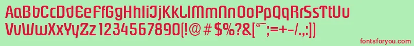 PasadenaserialMediumRegular Font – Red Fonts on Green Background