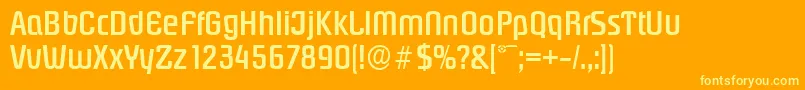 PasadenaserialMediumRegular Font – Yellow Fonts on Orange Background