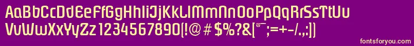 PasadenaserialMediumRegular Font – Yellow Fonts on Purple Background