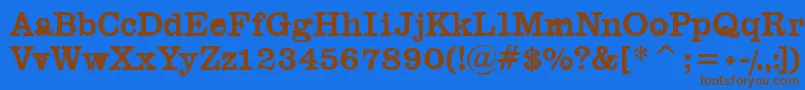 Black Widow Font – Brown Fonts on Blue Background