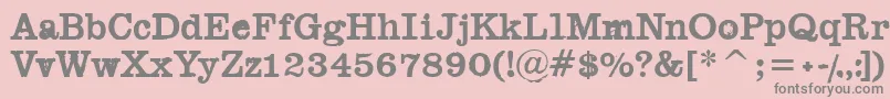 Black Widow Font – Gray Fonts on Pink Background