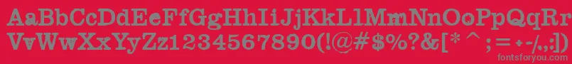 Black Widow Font – Gray Fonts on Red Background