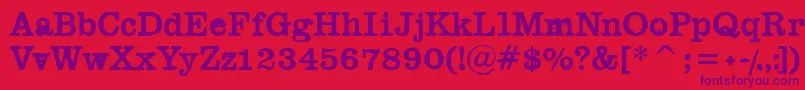 Black Widow Font – Purple Fonts on Red Background