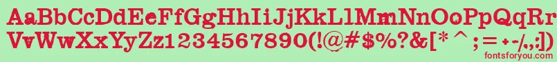 Black Widow Font – Red Fonts on Green Background