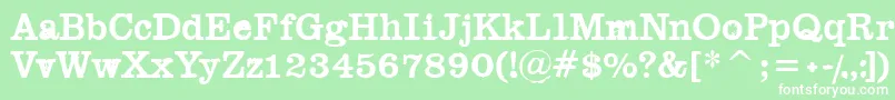 Black Widow Font – White Fonts on Green Background