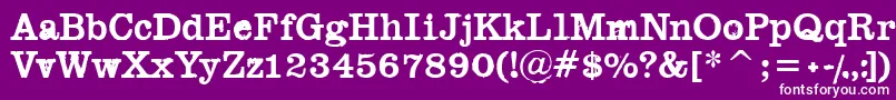 Black Widow Font – White Fonts on Purple Background