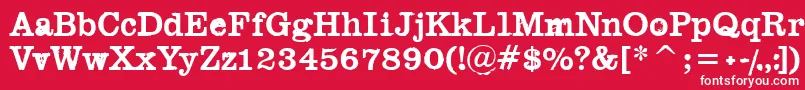 Black Widow Font – White Fonts on Red Background