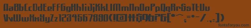 フォントAlphaquadrant – 黒い文字が茶色の背景にあります