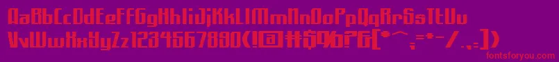 Alphaquadrant Font – Red Fonts on Purple Background