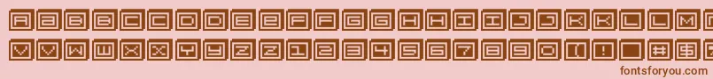 フォントBlockobit – ピンクの背景に茶色のフォント