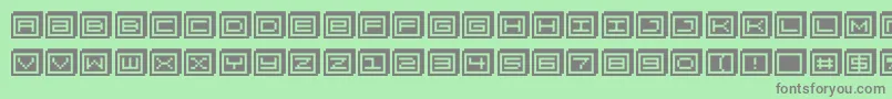 Police Blockobit – polices grises sur fond vert