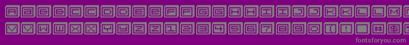 フォントBlockobit – 紫の背景に灰色の文字