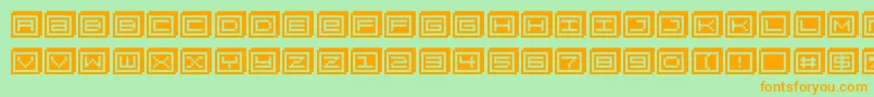 fuente Blockobit – Fuentes Naranjas Sobre Fondo Verde