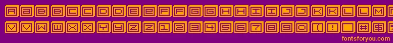 Blockobit Font – Orange Fonts on Purple Background