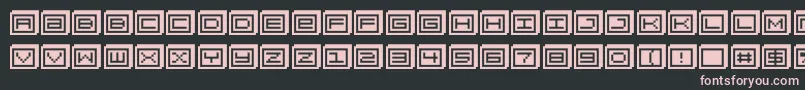 フォントBlockobit – 黒い背景にピンクのフォント