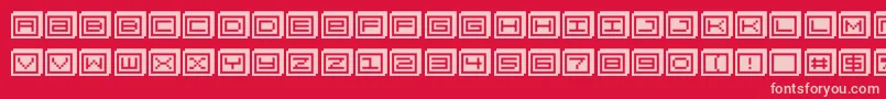 フォントBlockobit – 赤い背景にピンクのフォント