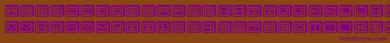 Blockobit-Schriftart – Violette Schriften auf braunem Hintergrund