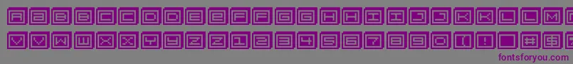 Blockobit-Schriftart – Violette Schriften auf grauem Hintergrund