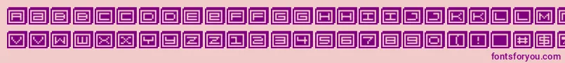 フォントBlockobit – ピンクの背景に紫のフォント