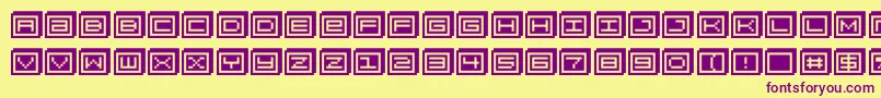 Blockobit Font – Purple Fonts on Yellow Background