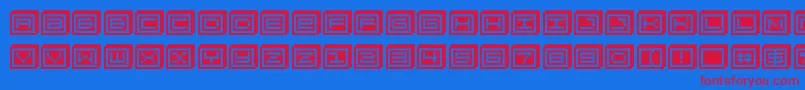 フォントBlockobit – 赤い文字の青い背景