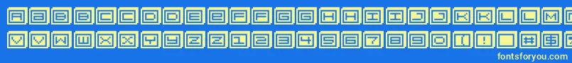 fuente Blockobit – Fuentes Amarillas Sobre Fondo Azul