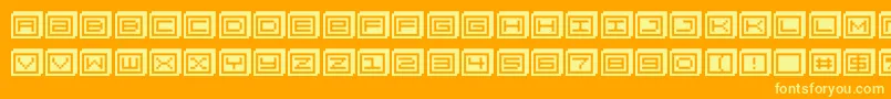 Шрифт Blockobit – жёлтые шрифты на оранжевом фоне