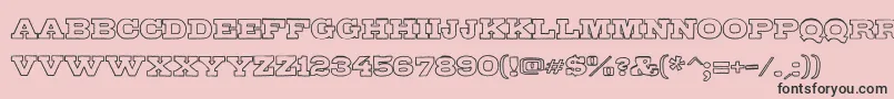 GipsieroOwtline Font – Black Fonts on Pink Background