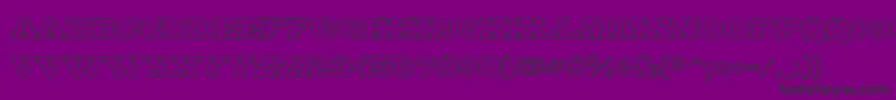 GipsieroOwtline Font – Black Fonts on Purple Background
