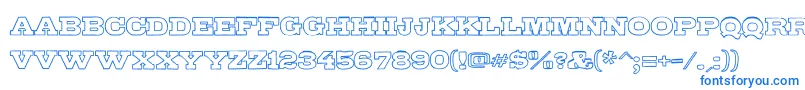 GipsieroOwtline Font – Blue Fonts on White Background