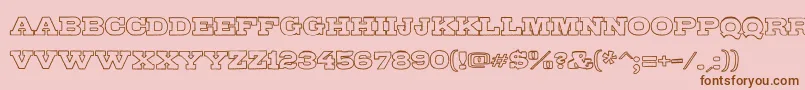 GipsieroOwtline Font – Brown Fonts on Pink Background