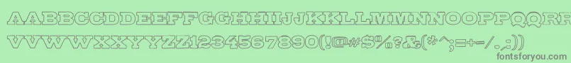 GipsieroOwtline Font – Gray Fonts on Green Background