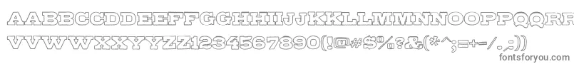 フォントGipsieroOwtline – 白い背景に灰色の文字