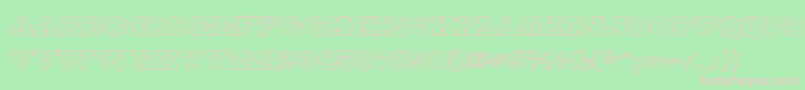GipsieroOwtline Font – Pink Fonts on Green Background