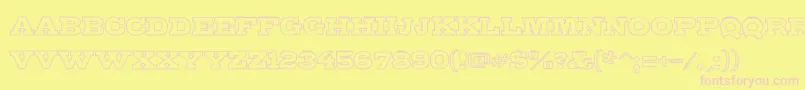 GipsieroOwtline Font – Pink Fonts on Yellow Background