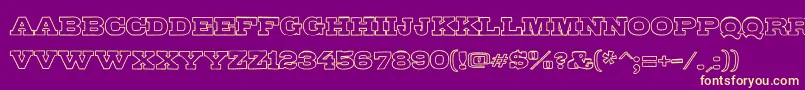 GipsieroOwtline Font – Yellow Fonts on Purple Background