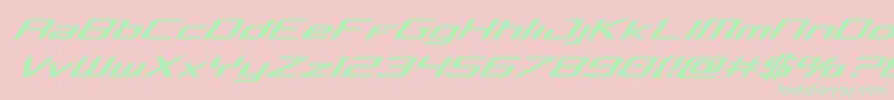 Concielianital Font – Green Fonts on Pink Background