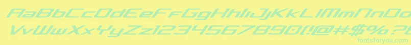 Concielianital Font – Green Fonts on Yellow Background