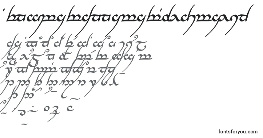 Fuente TengwarAnnatarBoldItalic - alfabeto, números, caracteres especiales