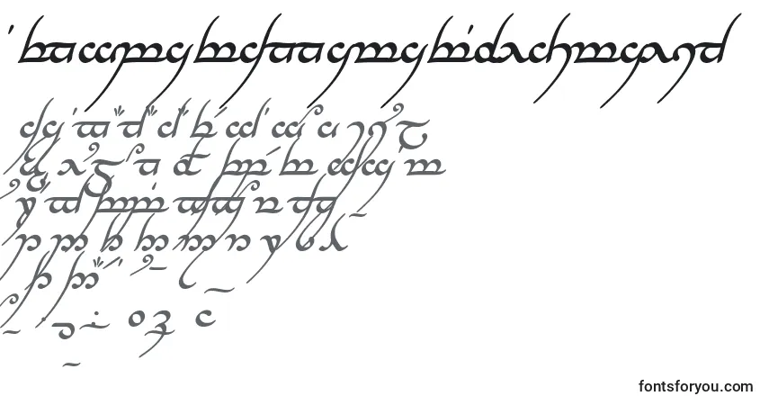 TengwarAnnatarBoldItalicフォント–アルファベット、数字、特殊文字