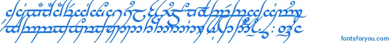 TengwarAnnatarBoldItalic-Schriftart – Blaue Schriften