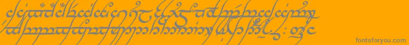 フォントTengwarAnnatarBoldItalic – オレンジの背景に灰色の文字