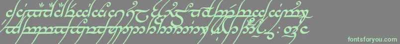 fuente TengwarAnnatarBoldItalic – Fuentes Verdes Sobre Fondo Gris