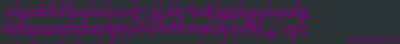 Шрифт TengwarAnnatarBoldItalic – фиолетовые шрифты на чёрном фоне