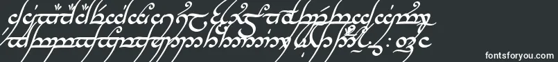 TengwarAnnatarBoldItalic-Schriftart – Weiße Schriften