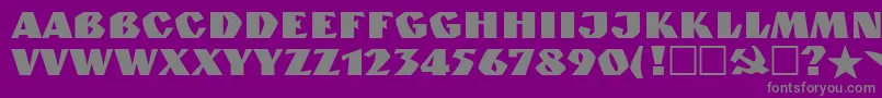 フォントGranitctt – 紫の背景に灰色の文字