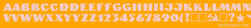 Granitctt Font – Pink Fonts on Orange Background