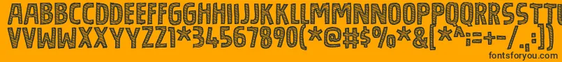 BouledougDemo Font – Black Fonts on Orange Background