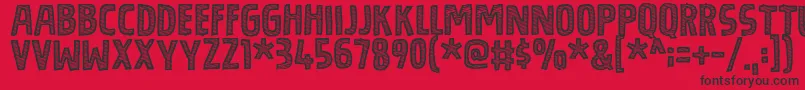 BouledougDemo Font – Black Fonts on Red Background